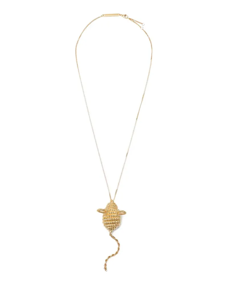 Loewe mouse-pendant necklace - Gold Gold