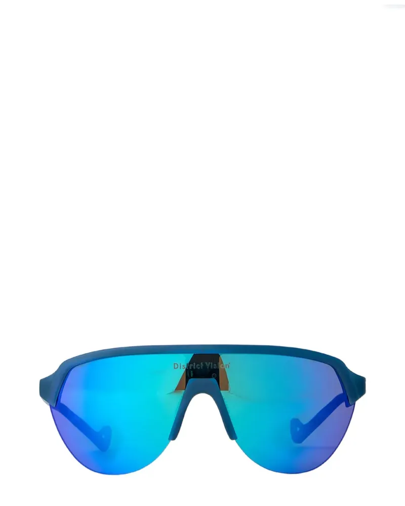 District Vision Sonnenbrille mit Shield-Gestell - Blau Blau