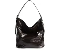 Jane Satchel-Tasche aus Lack - Braun