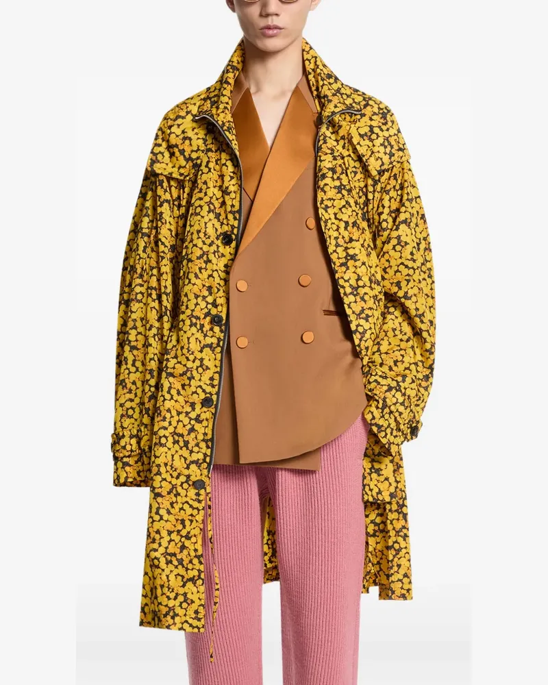 Dries van Noten Oversized-Parka mit Print - Gelb Gelb