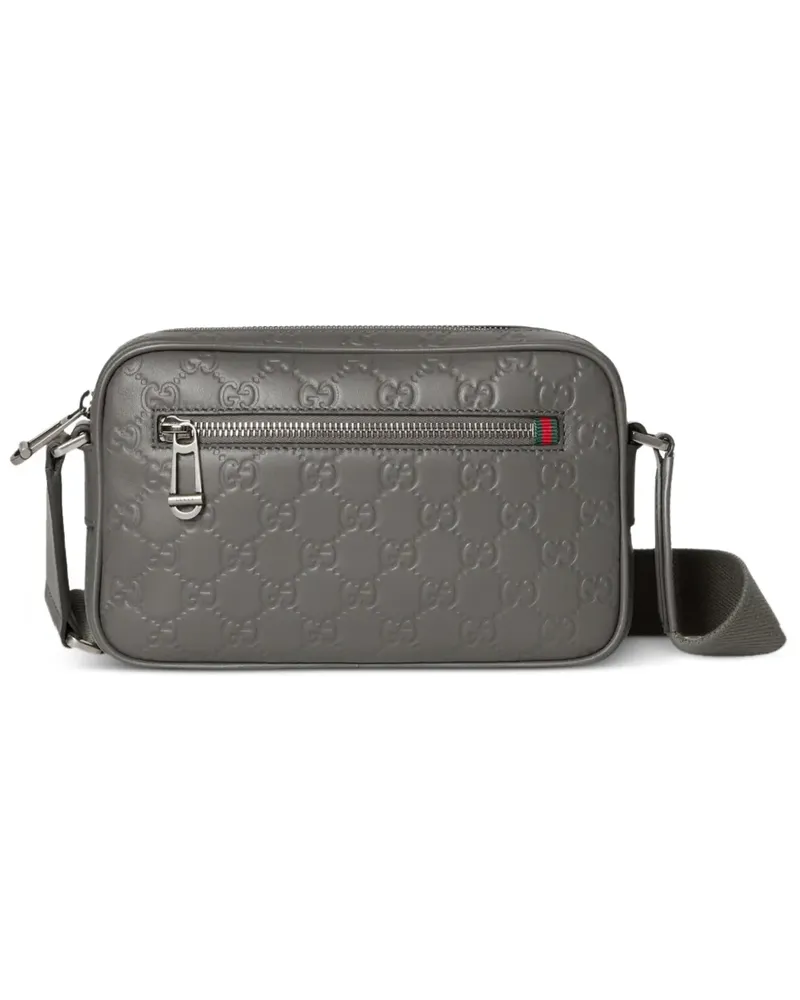 Gucci GG leather shoulder bag - Grau Grau