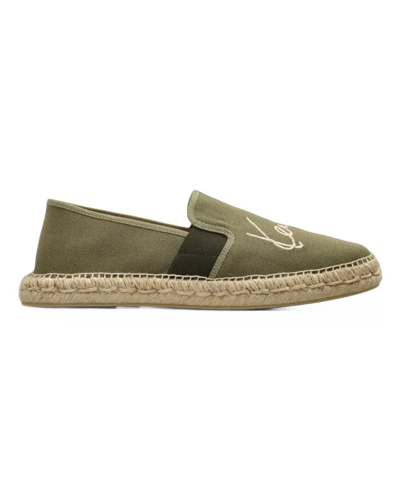 Kenzo Signature logo-embroidered espadrilles - Grün Grün