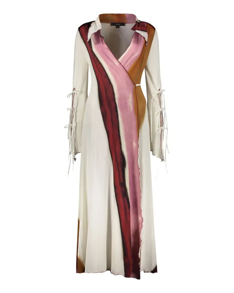 ELLERY long-sleeves midi dress - Weiß Weiß