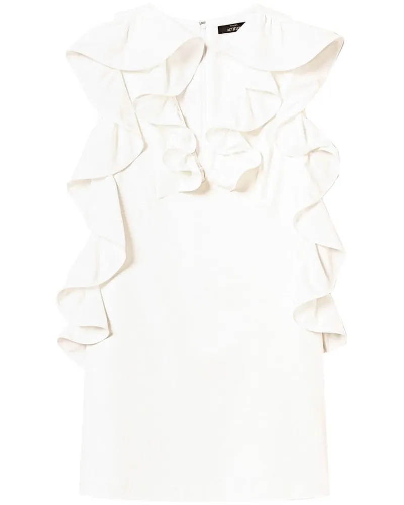 Twin-Set Wickelkleid mit V-Ausschnitt - Weiß Weiß