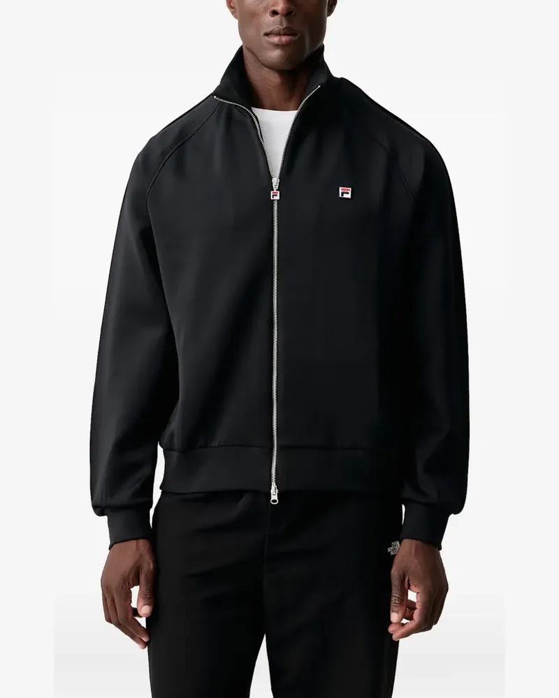Fila Cavalese Sweatshirt mit Logo-Patch und Reißverschluss - Schwarz Schwarz