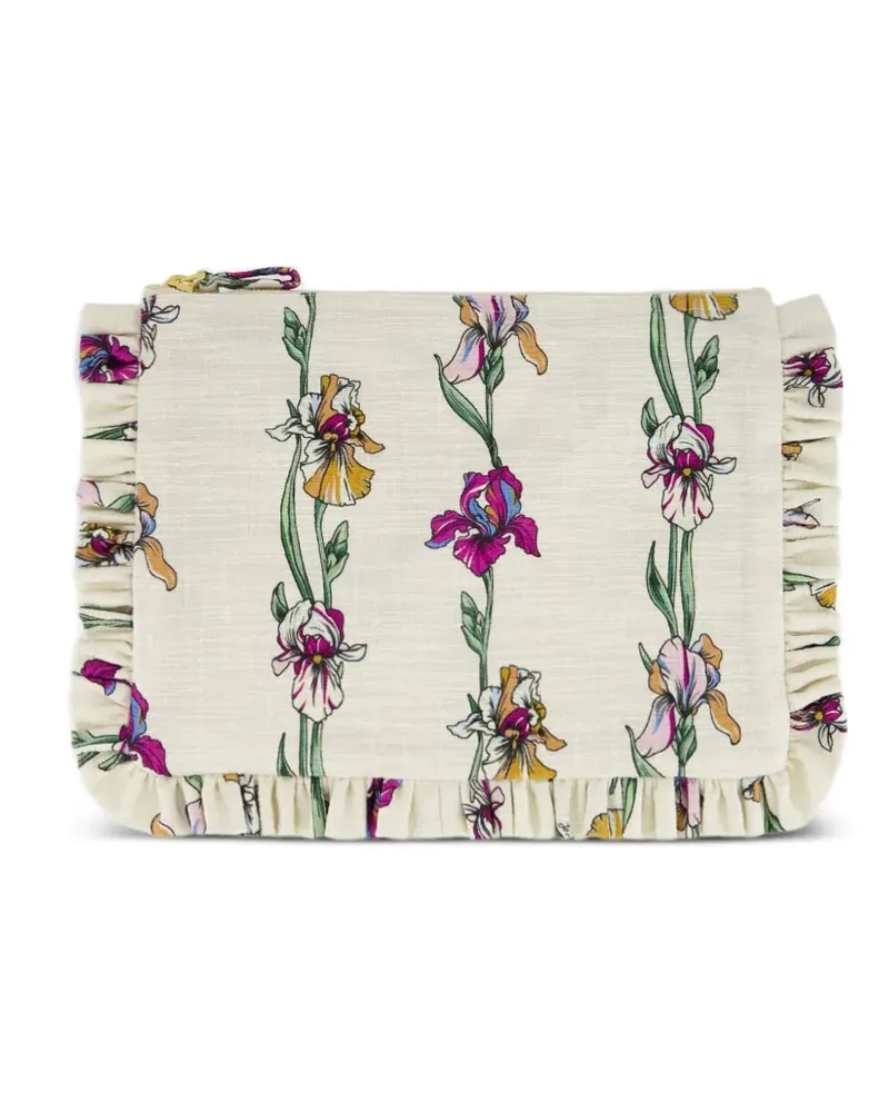 La DoubleJ Clutch mit Blumen-Print - Nude Nude