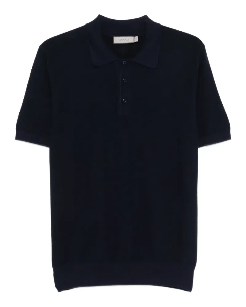 Canali buttoned polo shirt - Blau Blau