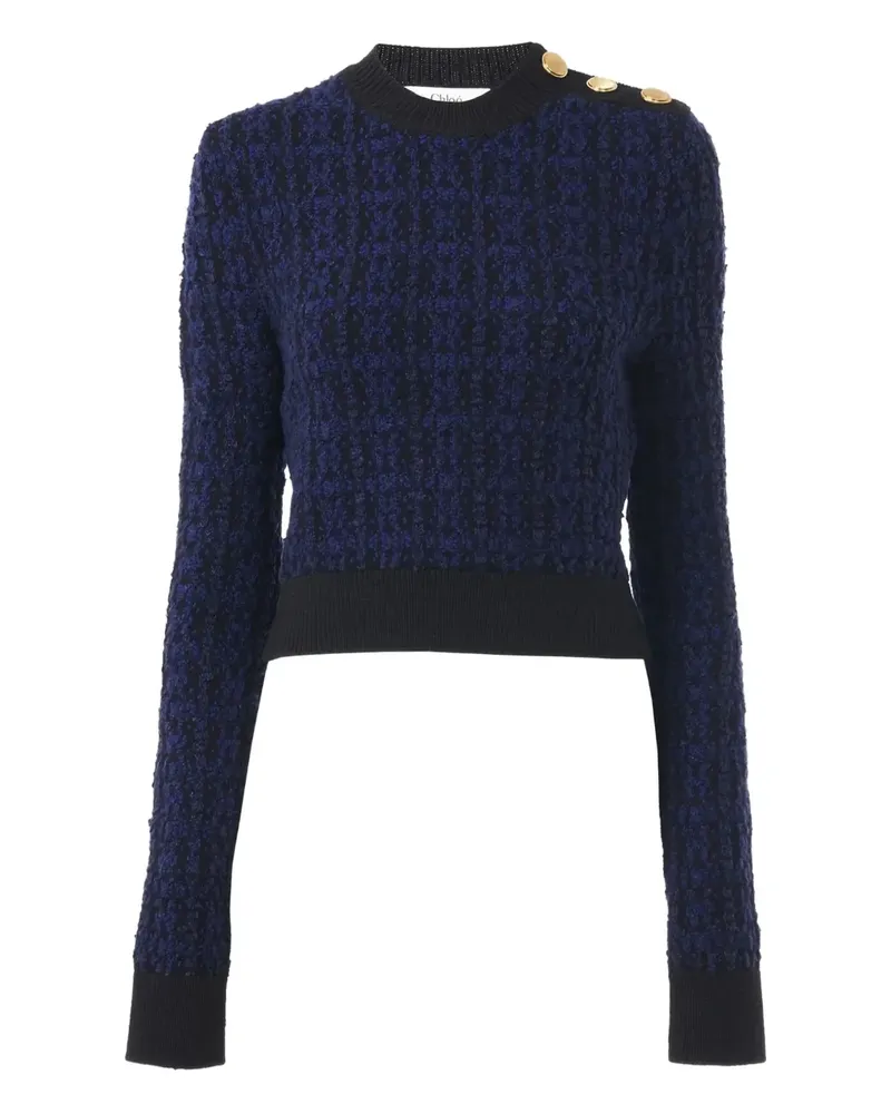 Chloé button-embellishment sweater - Blau Blau