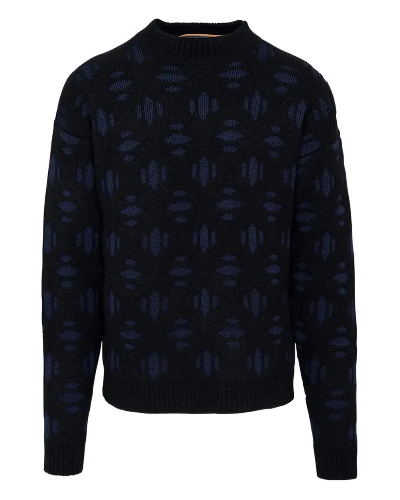 Aztech Mountain snowflake crew-neck sweater - Schwarz Schwarz