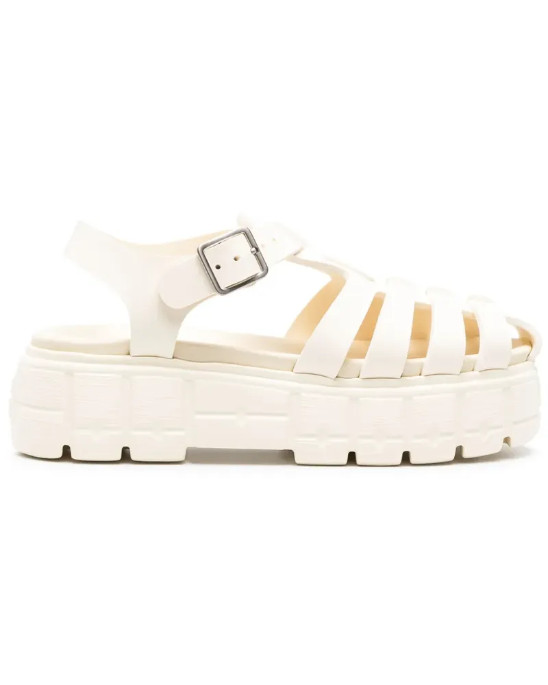 Miu Miu Flatform-Sandalen - Weiß Weiß