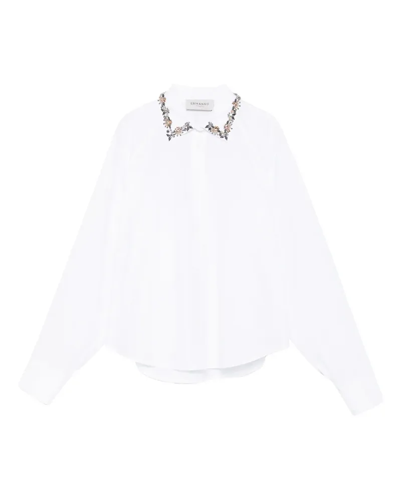 Ermanno Scervino Hemd mit Blütenkragen - Weiß Weiß