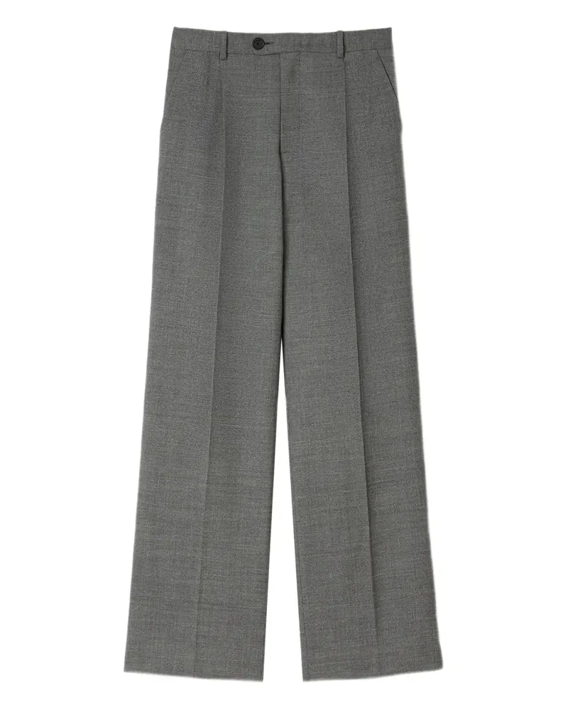 Sandro Wide-Leg-Hose mit Bundfalten - Grau Grau
