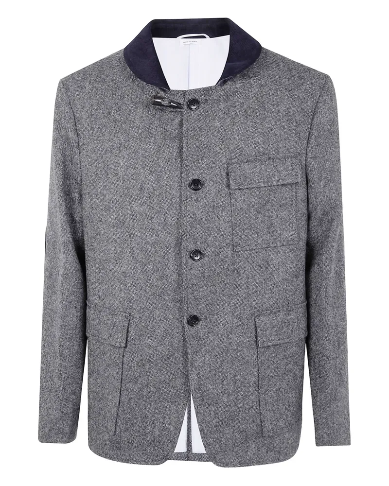Thom Browne Jacke mit Ellenbogen-Patches - Schwarz Schwarz