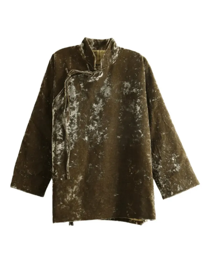Uma Wang Kika Jacke aus Samt mit Schnürung - Grün Grün