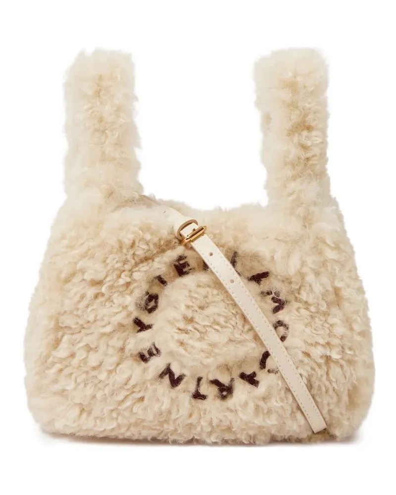 Stella McCartney Stella Tote Bag aus Faux Shearling - Nude Nude