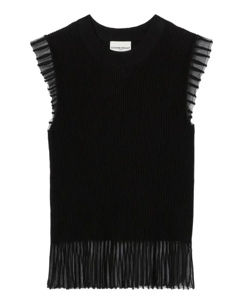 Claudie Pierlot high-neck knitted top - Schwarz Schwarz