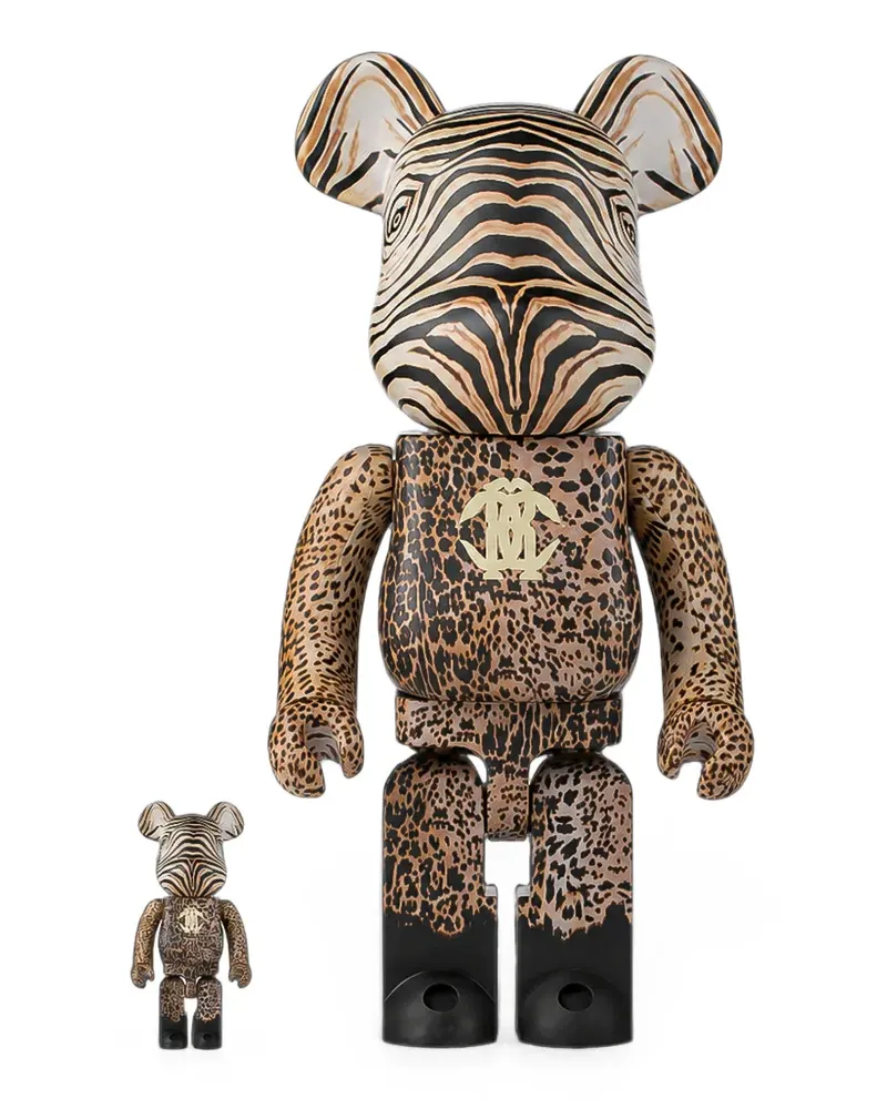 Medicom Toy x Roberto Cavalli x Be@rbrick 100% und 400% Figuren (2er-Set) - Orange Orange