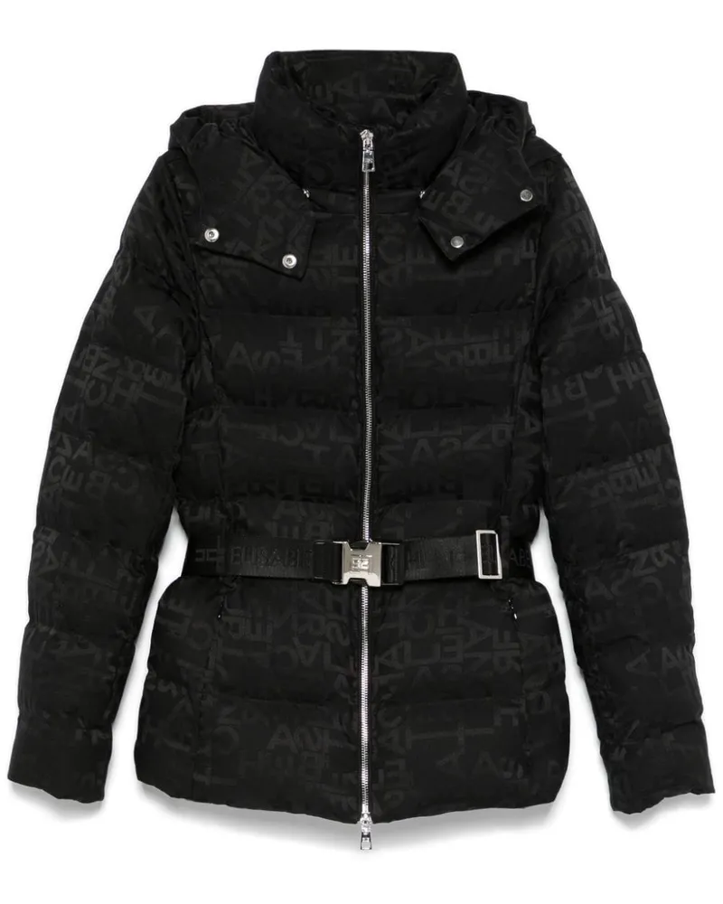 Elisabetta Franchi Jacke mit Logo-Jacquard - Schwarz Schwarz