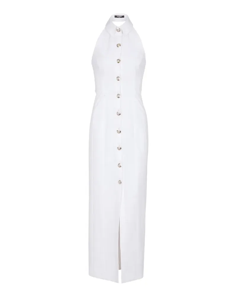 Balmain Klassisches Midikleid - Weiß Weiß