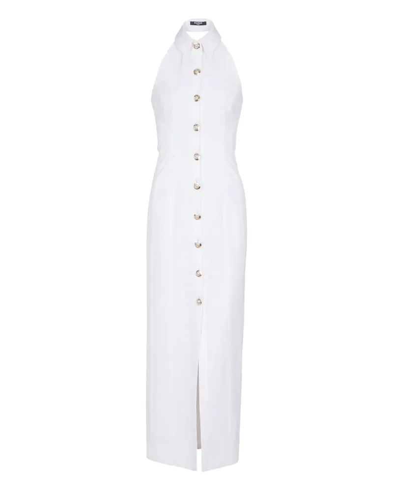 Balmain Klassisches Midikleid - Weiß Weiß