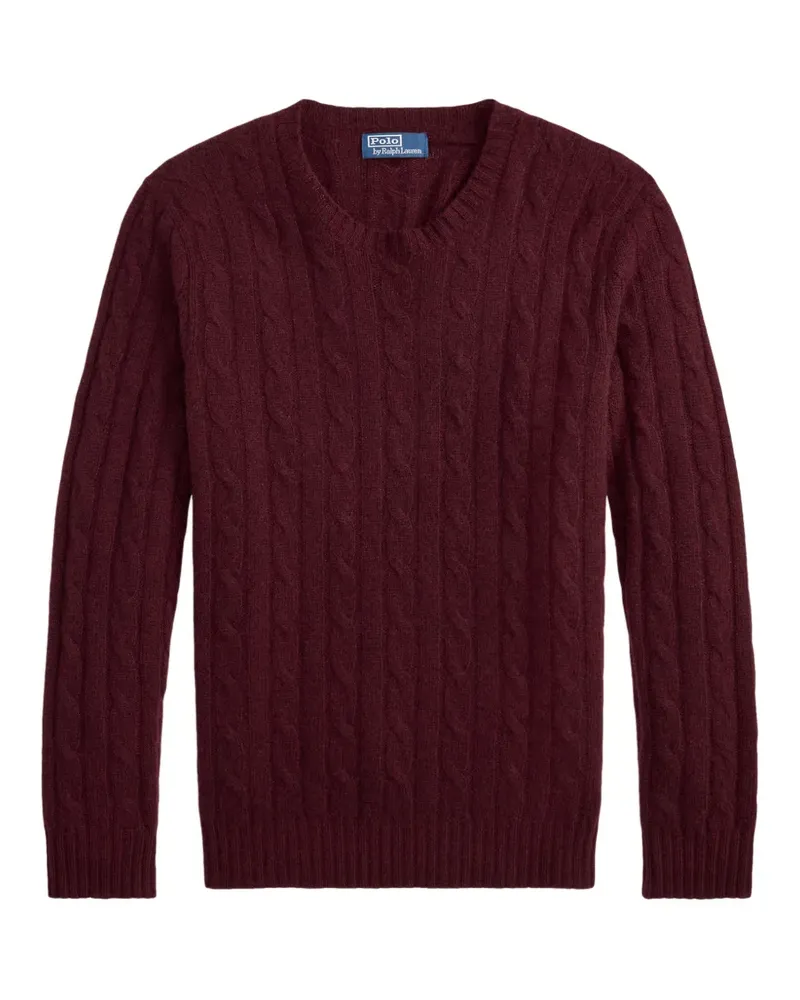 Ralph Lauren Kaschmirpullover mit Zopfmuster - Rot Rot
