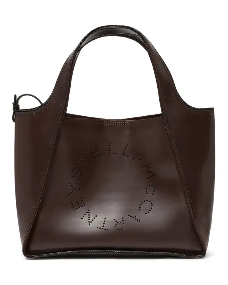 Stella McCartney Shopper mit perforiertem Logo - Braun Braun