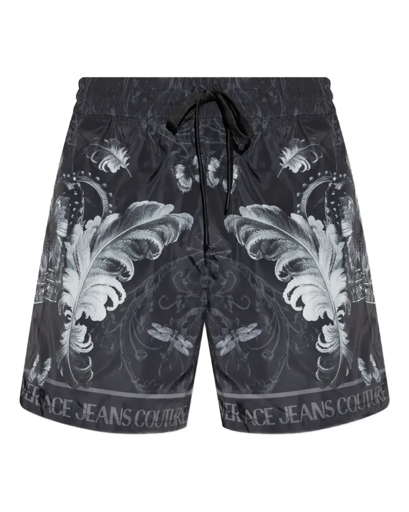 Versace Jeans Shorts mit Barock-Print - Schwarz Schwarz