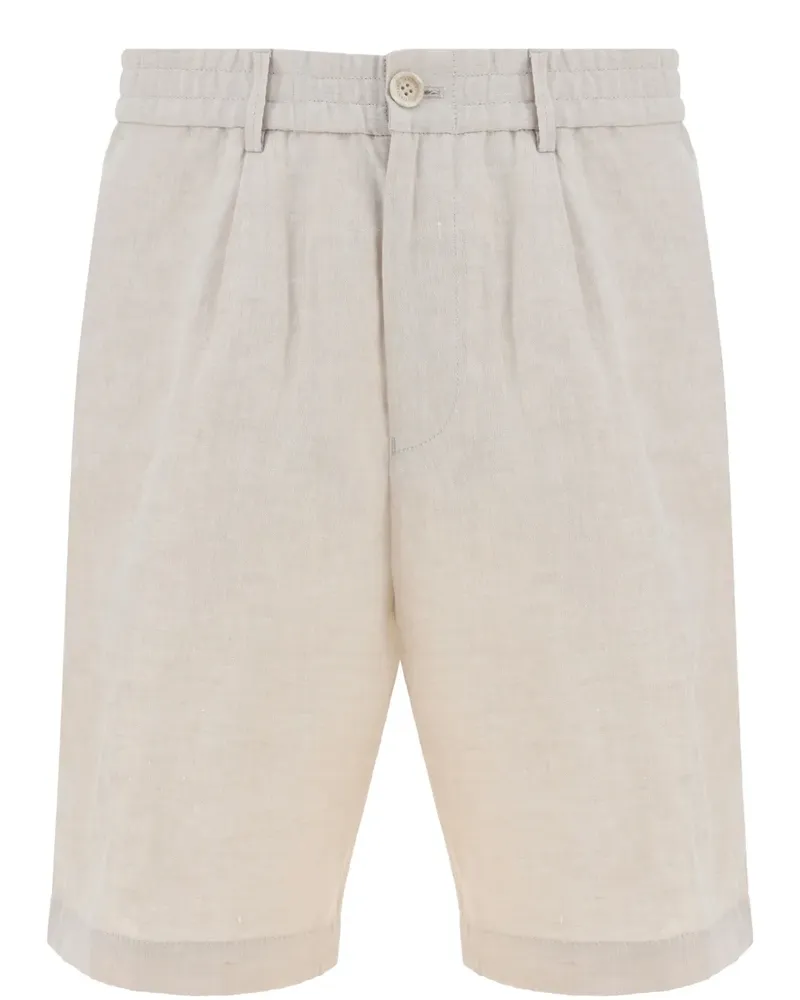 Brunello Cucinelli Bermudas aus Leinen - Nude Nude