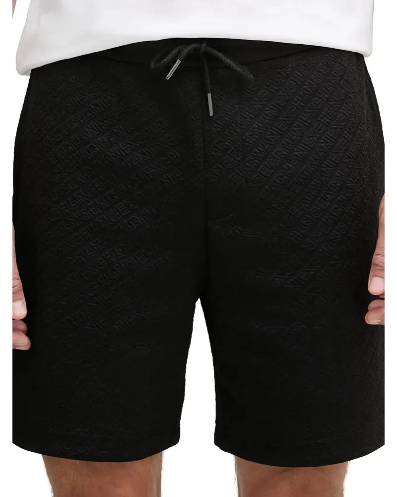 Armani Exchange Joggingshorts aus Logo-Jacquard - Schwarz Schwarz