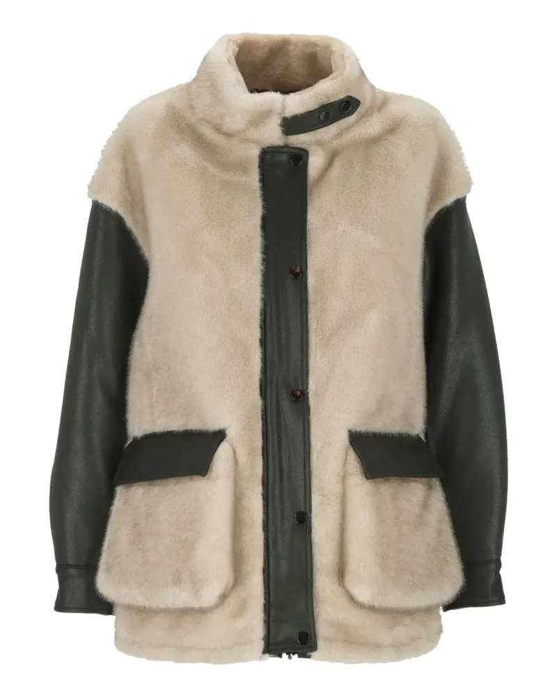 Urbancode Jacke mit Faux Fur - Nude Nude