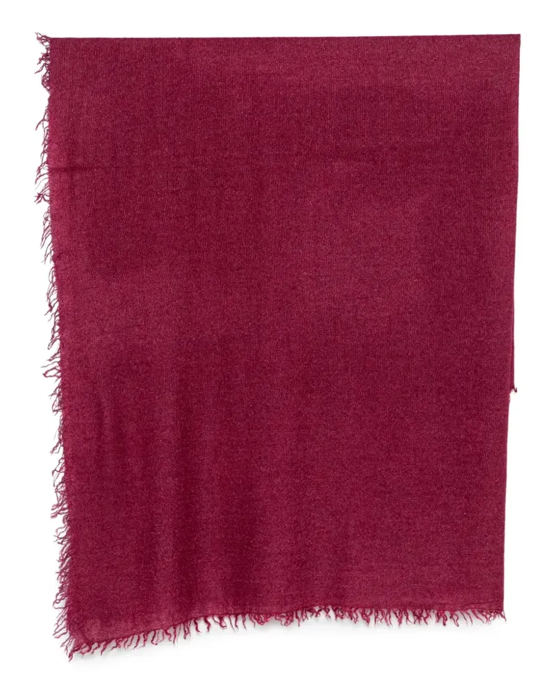Faliero Sarti Schal mit ausgefransten Kanten - Rot Rot