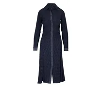 Midikleid mit Polka Dots - Blau