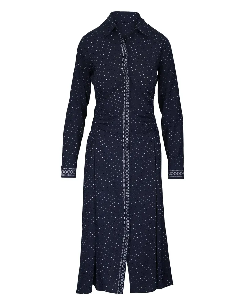 Veronica Beard Midikleid mit Polka Dots - Blau Blau