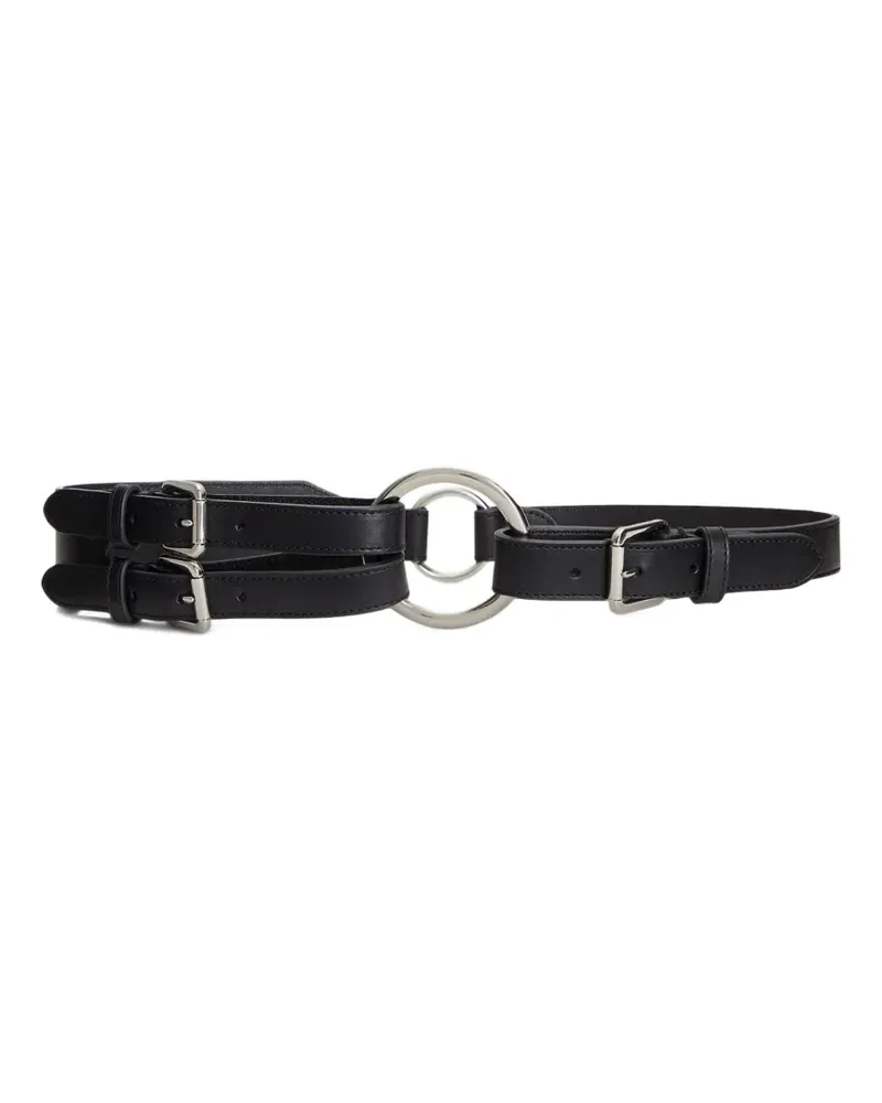 Ralph Lauren double-buckle ring belt - Schwarz Schwarz