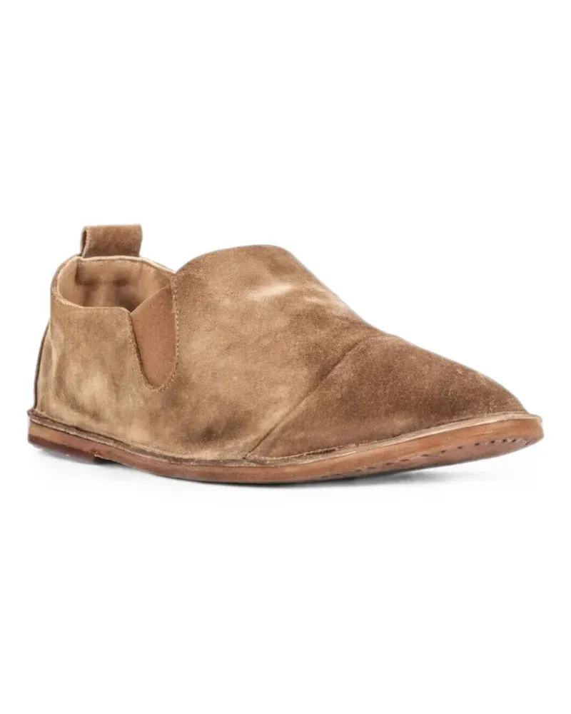 Marsèll strasacco hazelnut calf suede slip-on shoes - Braun Braun