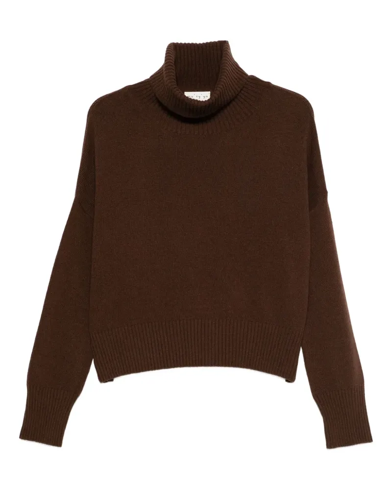 MA'RY'YA Pullover mit Rollkragen - Braun Braun