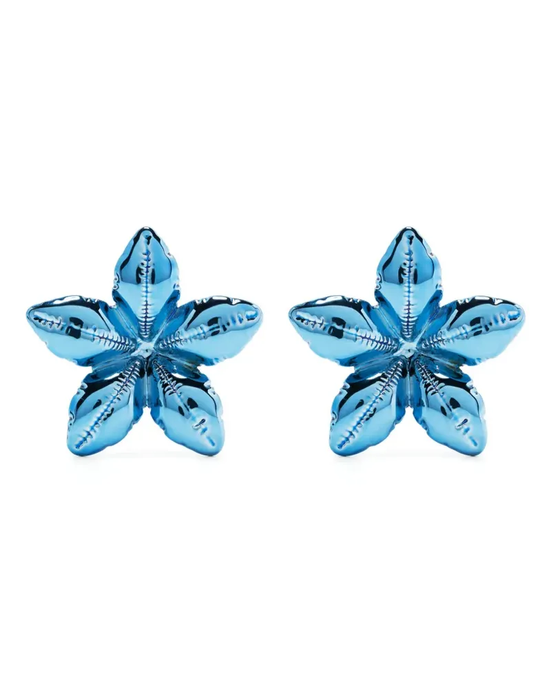 Marni Ohrringe mit Blumenmotiv - Blau Blau