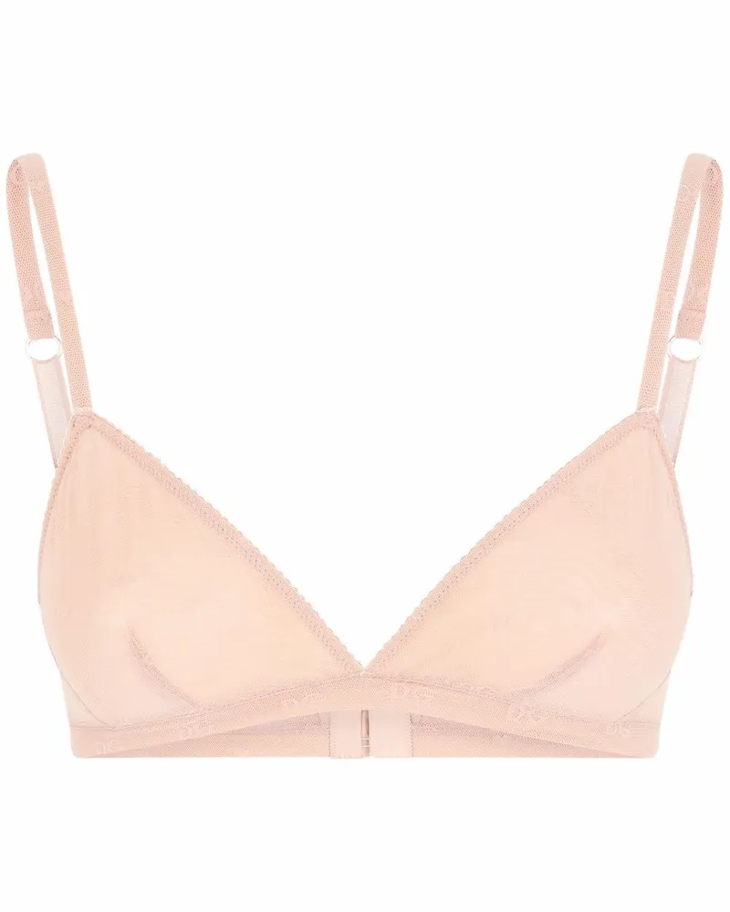 Dolce & Gabbana Triangel-BH aus Jacquard-Tüll - Rosa Rosa