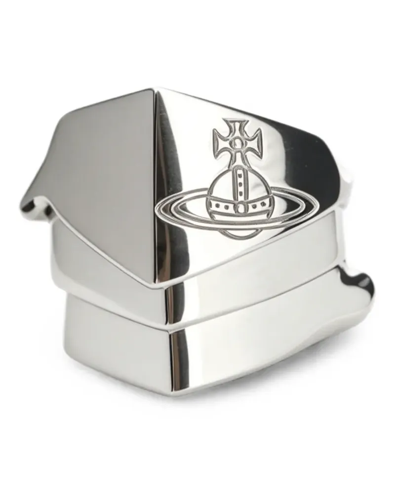 Vivienne Westwood Knuckleduster Ring mit Gravur - Silber Silber