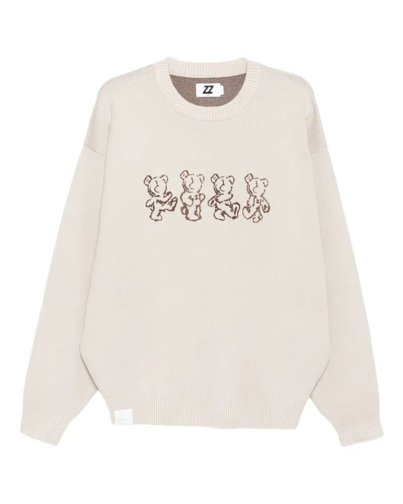 Izzue Pullover mit Bären-Print - Nude Nude