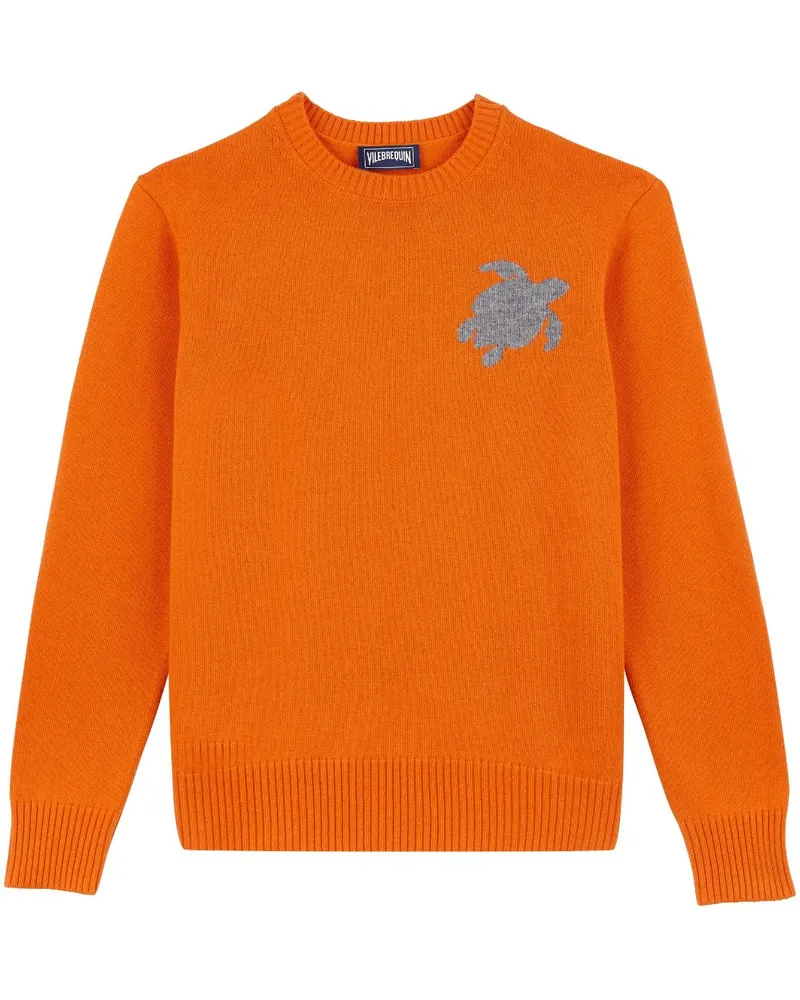 Vilebrequin Rayol Pullover mit Intarsien-Logo Orange