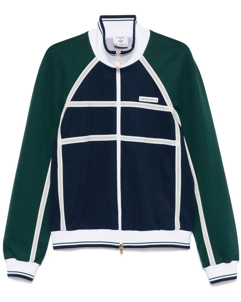 Casablanca Paris Sportjacke mit Mesh-Streifen - Blau Blau