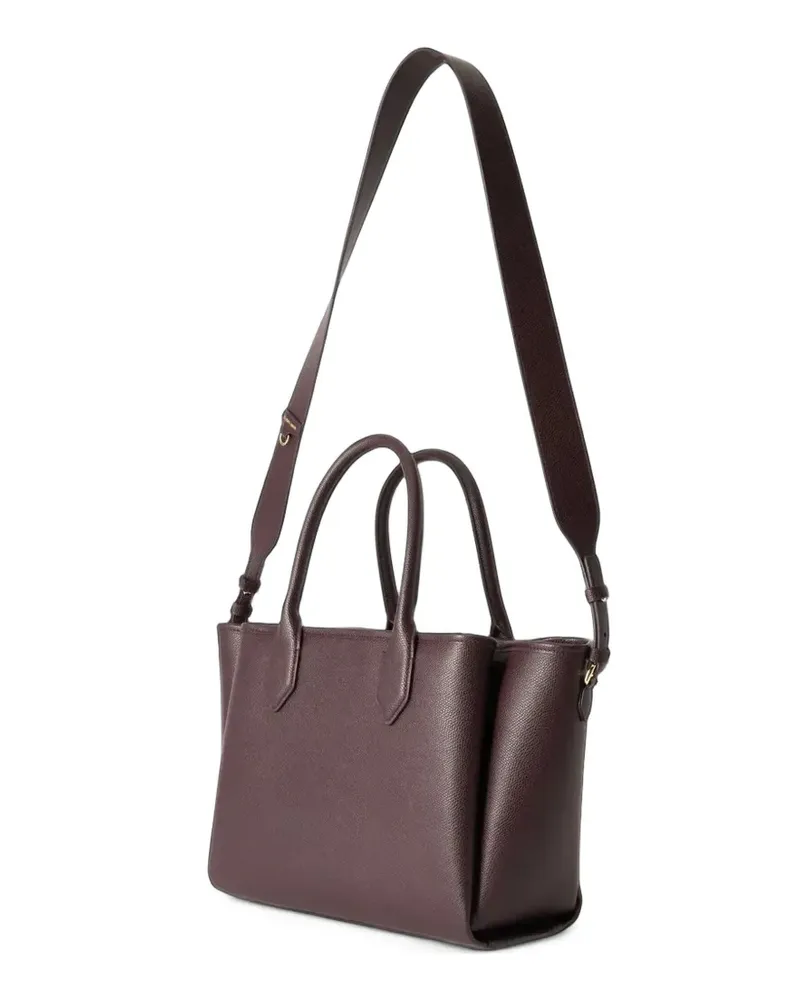 Emporio Armani logo-patch pebbled tote bag - Rot Rot
