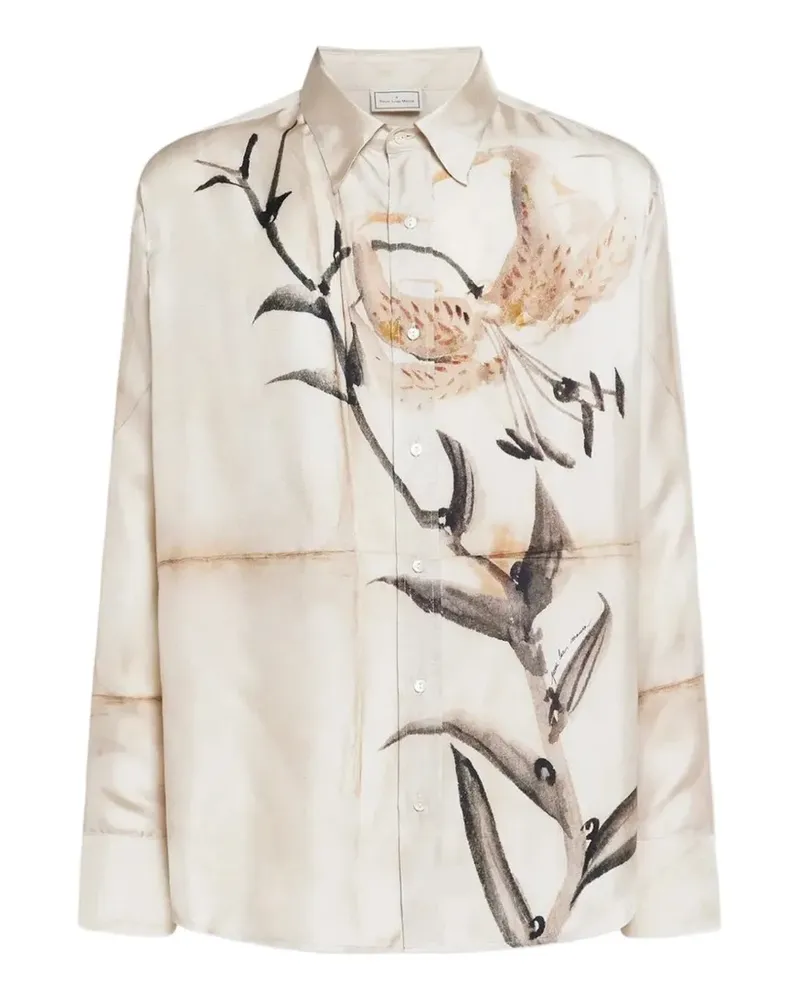 Pierre-Louis Mascia Aloe long-sleeve shirt - Nude Nude