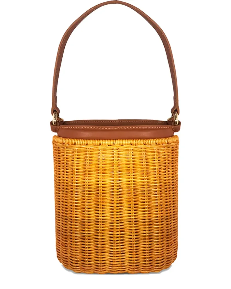 Serpui Lara wicker tote bag - Nude Nude