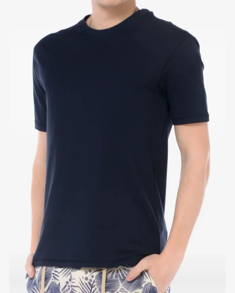 HOSIO T-Shirt mit Rundhalsausschnitt - Blau Blau