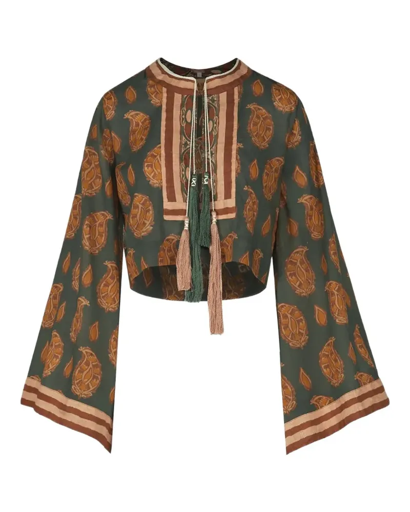 Johanna Ortiz Sun Whisper Oberteil mit Paisley-Print - Grün Grün