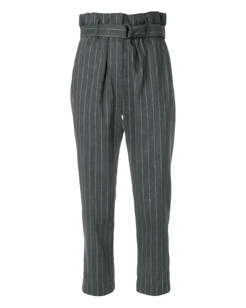 Brunello Cucinelli belted cropped trousers - Grau Grau