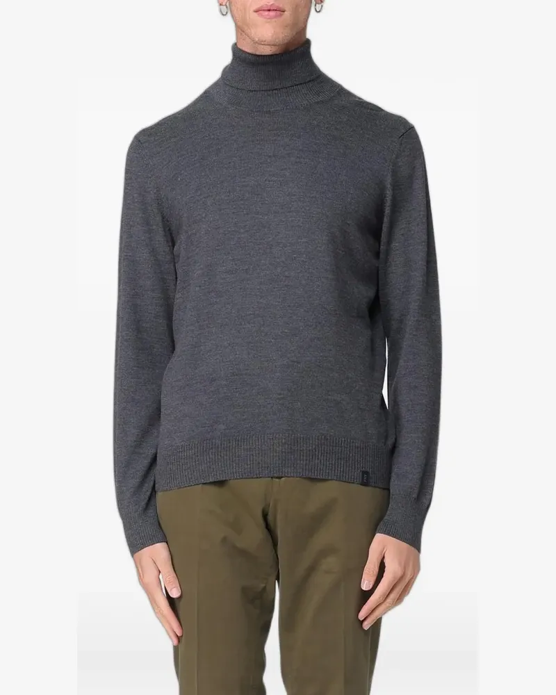 Fay roll-neck wool sweater - Grau Grau