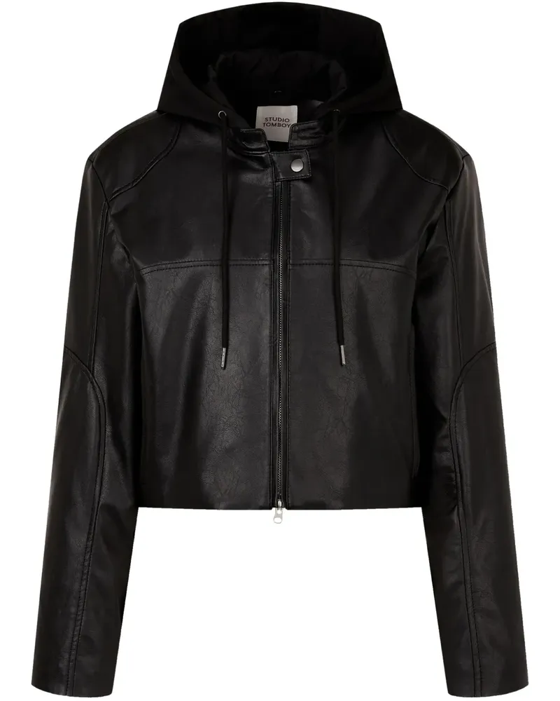STUDIO TOMBOY Jacke aus Faux-Leder - Schwarz Schwarz